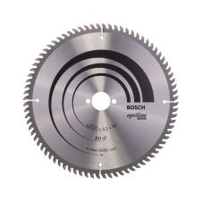 Panza fierastrau circular OPTILINE WOOD 250x30mm g 3.2mm 80 dinti widia 6000rpm pentru lemn brut/lemn multistrat/PAL BOSCH
