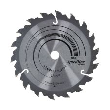 Panza fierastrau circular SPEEDLINE WOOD 160x16mm g 2.2mm 18 dinti widia 9500rpm pentru lemn multistrat/OSB BOSCH