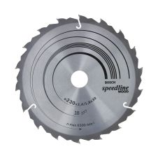 Panza fierastrau circular SPEEDLINE WOOD 230x30mm g 2.4mm 18 dinti widia 6500rpm pentru lemn multistrat/OSB BOSCH