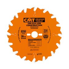 Panza fierastrau circular 250x30mm g 2.8mm 16 dinti widia pentru lemn constructii/lemn brut/OSB CMT
