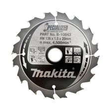 Panza fierastrau circular 136x20mm g 1.5mm 16 dinti widia 4500rpm pentru lemn brut/lemn multistrat MAKITA
