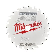 Panza fierastrau circular CSB P W 160x20mm g 2.2mm 24 dinti widia pentru lemn brut/lemn multistrat/PAL/OSB MILWAUKEE