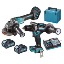 Set 2 masini acumulator DK0124G201 GA005GZ-Polizor 125mm DF001GZ -Masina gaurit/insurubat XGT40V/2x4.0AH +INCARCATOR XGT MAKITA