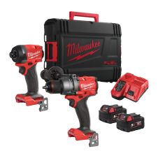 Set 2 masini acumulator M18 FPP2A3-502X FPD3-Surubelnita FID3-Cheie- hex-1/4" 18V/2xB-5.0Ah 1xM12-18FC 1 valiza MILWAUKEE