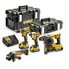 Set 4 masini acumulator DCK422P3 DCD796-Surubelnita DCF887-Surubelnita DCG405-Polizor DCH273-Rotopercutor 18V/3x5.0Ah 1xDCB115 2 valize DEWALT