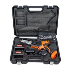 Motofierastrau cu acumulator GARDEN PRO sina 12.5cm pas 1/4" g-1.1mm 32 tragatori 16.8V/2x4.0Ah ENERGO