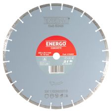 Disc diamantat taiere CONCRETE 400x25.4 mm B10 sector cu pastile standard beton-armat pavele boltari piatra-dura ENERGO
