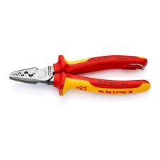 CLESTE SERTIZAT 180 MM 1.0-16.0 MMP MANER BIMATERIAL VDE CU CLEMA DE SIGURANTA KNIPEX ZE