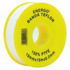 BANDA TEFLON P.T.F.E 19 MM X 15 M X 0.2 MM ENERGO