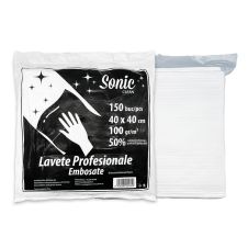 LAVETA PROFESIONALA EMBOSATA 40X40CM 100 GR/MP SET 150 BUC 50%CELULOZA+50%POLIESTER