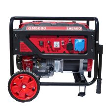 Generator portabil GN5000 cadru deschis cu roti Pmax 5.5kW/230V rezervor 25 L benzina cu AVR start manual ENERGO