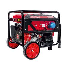 Generator portabil GN6000E cadru deschis cu roti Pmax 6.5kW/230V rezervor 25L benzina cu AVR ATS optional start electric ENERGO