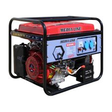 Generator portabil MLG6500E/1 cadru deschis Pmax 6.5kW/230V rezervor 25L benzina cu AVR start electric MEDIA LINE