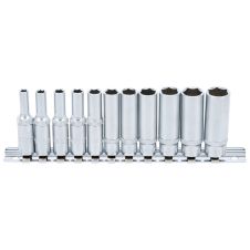 Set chei tubulare SCL-M hexagon 4-13mm patrat 1/4" 11 piese BGS ZE