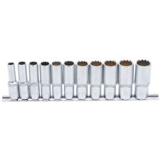 Set chei tubulare SCL-M 12 laturi 8-19mm patrat 3/8" 11 piese BGS ZE