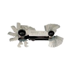 Set lere masurare filete 701A pas metric 0.25-6.0mm/pas whitworth 4.0-62tpi pliabil inox 52 piese UNIOR