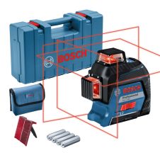 Nivela laser cu linii GLL 3-80 raza lucru 30m - 120m fascicul rosu mod orizontal/vertical cu accesorii BOSCH
