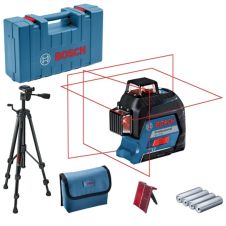 Nivela laser cu linii GLL 3-80 raza lucru 30m - 120m fascicul rosu mod orizontal/vertical cu trepied si accesorii BOSCH