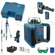 Nivela laser rotativa GRL 300HVG raza lucru cu receptor 150m fascicul verde mod orizontal/vertical cu trepied si accesorii BOSCH