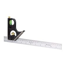 Echer combinat unghi 90/45 grade 300x148mm gradat din otel pentru uz general STANLEY