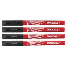 Set markere permanente INKZALL negre varf subtire grosime 0.6mm MILWAUKEE