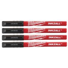 Set markere permanente INKZALL negre varf subtire grosime 0.6mm MILWAUKEE