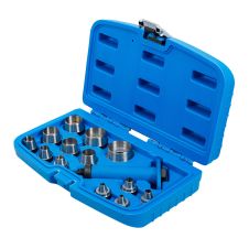 Set preducele diametre 5-35 mm forma rotunda pentru plastic cauciuc piele carton 14 piese BGS