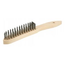 Perie sarma manuala PSM 5 randuri L-285mm grosime fir-0.35mm inox despletita maner lemn