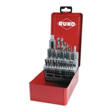 Set tarozi de mana DA-F M3-M12 pas normal- filet-dreapta 3 treceri DIN352 29 piese HSS-Co5 RUKO ZE