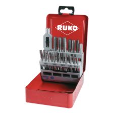 Set tarozi de mana DA-F M3-M12 pas normal- filet-dreapta 3 treceri DIN352 22 piese HSS RUKO ZE