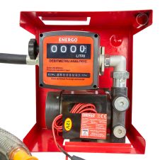 Pompa transfer combustibil motorina PCA12 debit 55L/min Pmax 3 bari cu debitmetru furtun si pistolet 12V ENERGO