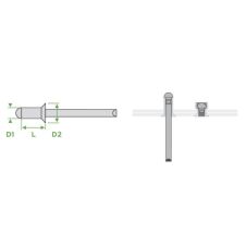 Nit pop cap inecat AF-N D-4.0mm L-9mm aluminiu/otel dg-4.2mm SARIV