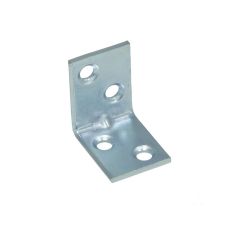 Coltar perforat cu ranforsare pentru lemn 25x25mm latime 20mm grosime 2.0mm otel zincat alb