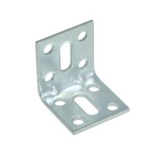 Coltar perforat cu ranforsare pentru lemn 30x30mm latime 30mm grosime 2.0mm otel zincat alb