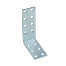 Coltar perforat cu ranforsare pentru lemn 50x70mm latime 25mm grosime 2.0mm otel zincat alb