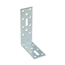 Coltar perforat cu ranforsare pentru lemn 60x90mm latime 30mm grosime 2.0mm otel zincat alb