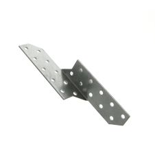 Coltar perforat imbinare in cruce pentru lemn 170x34.5mm latime 34.5mm grosime 2.0mm stanga otel zincat alb