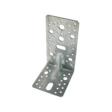 Coltar perforat 4N cu ranforsare pentru lemn 105x175mm latime 90mm grosime 2.5mm otel zincat alb