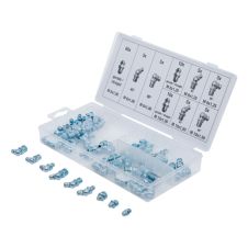 Set nipluri gresor cap sferic drept/90/45 grade M6-M10 filet exterior 110 bucati BGS