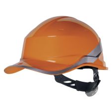 Casca protectie DIAMOND5 tip baseball din ABS portocalie neventilata cu suport textil prindere in 8 puncte DELTA PLUS