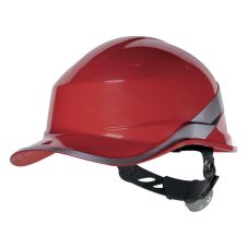 Casca protectie DIAMOND5 tip baseball din ABS rosie neventilata cu suport textil prindere in 8 puncte DELTA PLUS