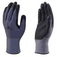 Manusi protectie VE727 marimea 7 nylon/elastan/spandex impregnate poliuretan/nitril palma si varf degete cu picouri EN388-3121XX DELTA PLUS