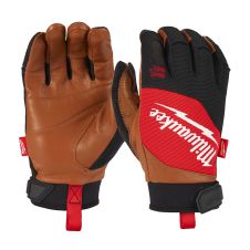 Manusi protectie HYBRID LEATHER marimea 10 poliuretan impregnate piele bovine palma si degete EN388-2122XX MILWAUKEE