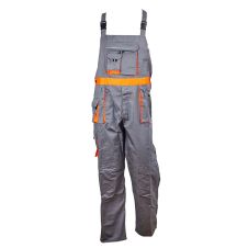Pantalon cu pieptar STAR gri/portocaliu material-bumbac/poliester ENERGO