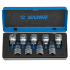 Set chei tubulare 192/12 torx TX20-TX60 patrat 1/2" 9 piese UNIOR