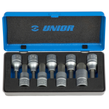 Set chei tubulare 192/14 hexagon 5-17mm patrat 1/2" 9 piese UNIOR