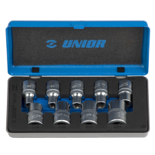 Set chei tubulare 191MB1 torx-interior E10-E24 patrat 1/2" 9 piese UNIOR