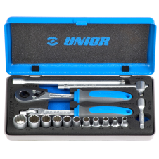 Trusa chei tubulare 188BI12P 12 laturi 4-13mm patrat 1/4" 16 piese UNIOR