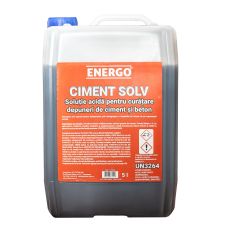 Solutie acida CIMENT SOLV pentru curatare depuneri de ciment si beton la bidon 5L ENERGO