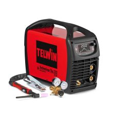 Aparat sudura TIG TECHNOLOGY 222 functie MMA/HF/LIFT/AC-DC racire gaz randament 125A/60% 230V cu accesorii TELWIN